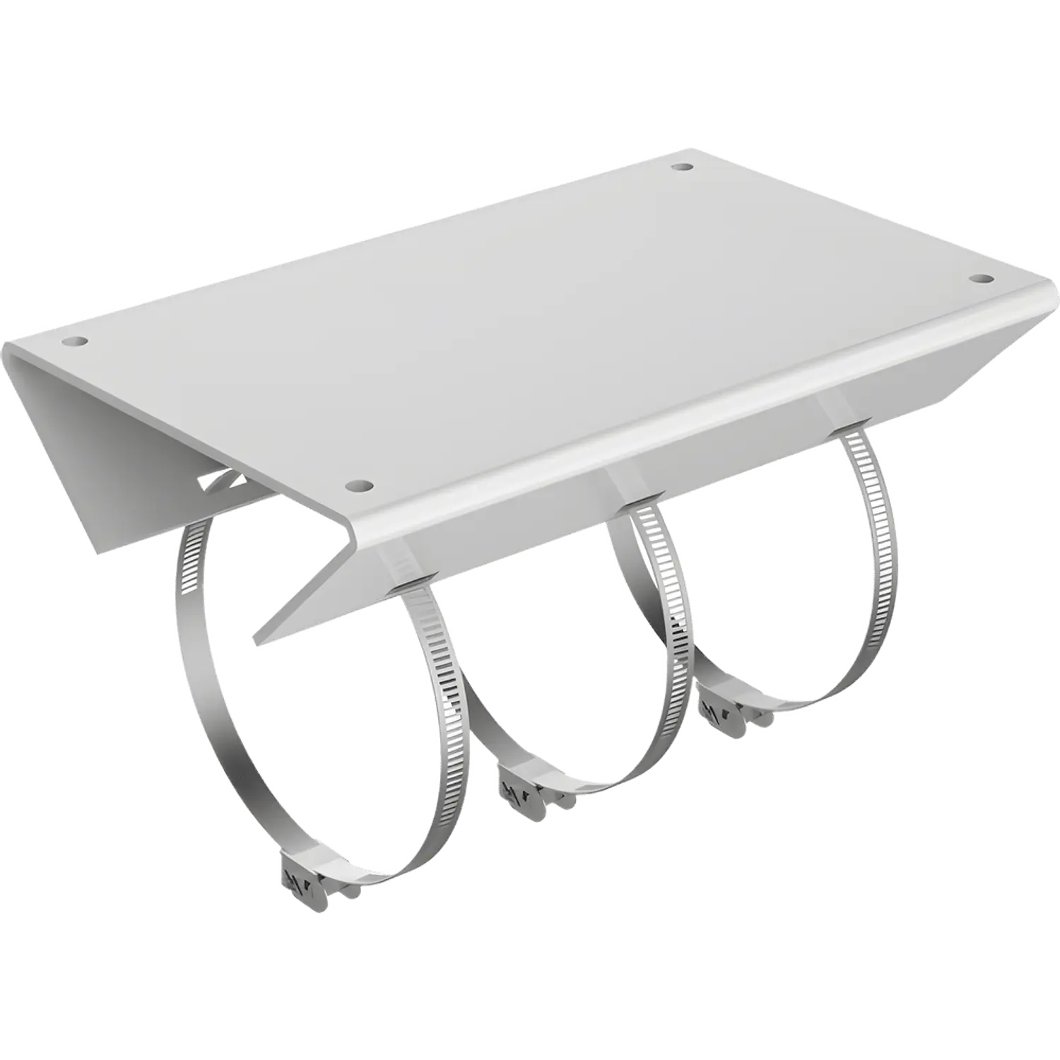 Hikvision DS-1684ZJ, Soporte de Poste Vertical, Acero Inoxidable, PanoVu y Speed Dome, Blanco