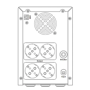 Hikvision DS-UPS3000-R/ITA(HWDZ), UPS 3000VA, 1800W, AVR, LCD, 4 Salidas, USB