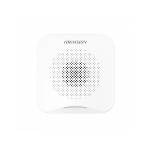 Hikvision DS-PS201-WB/Red, Sirena Inalámbrica Interior, 95dB, 433MHz, 4 Alarmas, Batería 2 Años
