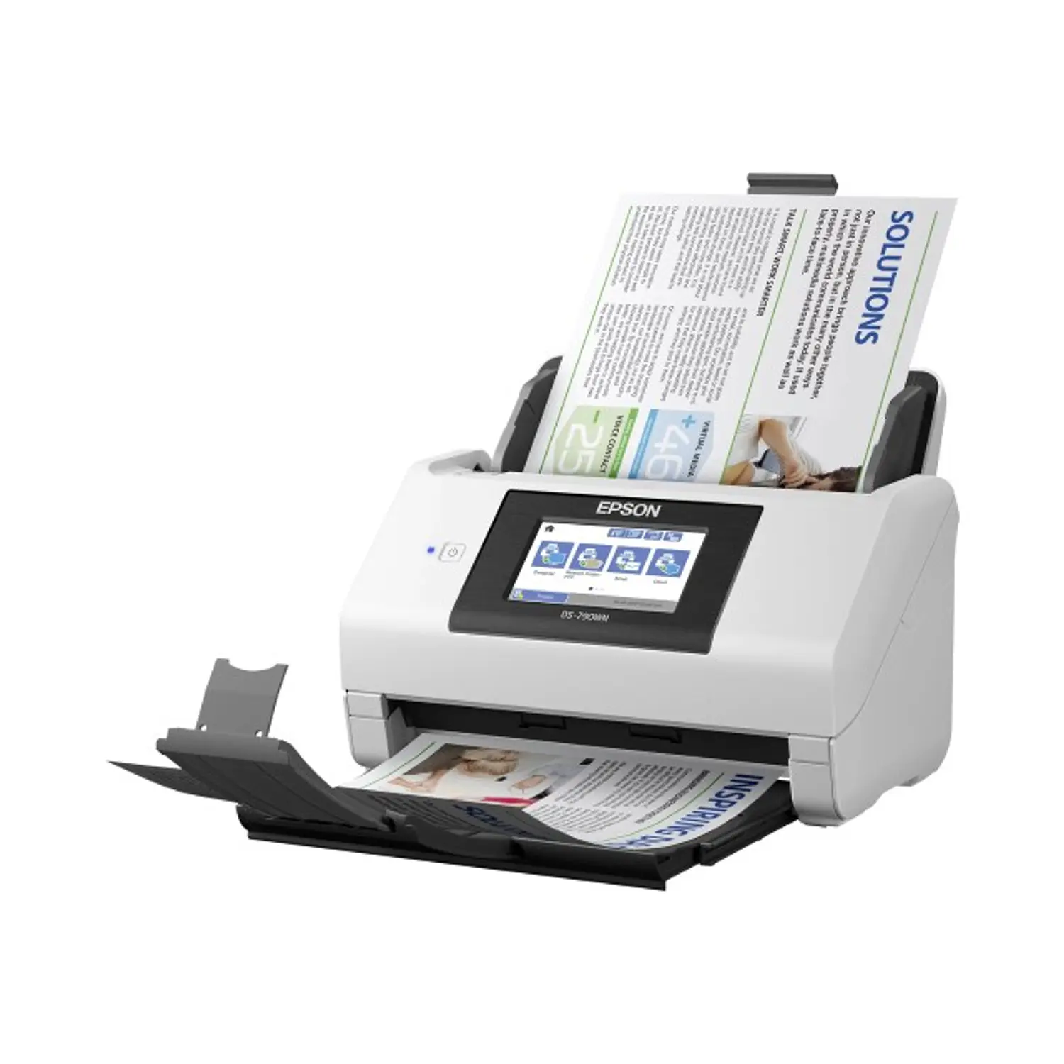 Epson DS-790WN, Escáner Dúplex, 45ppm, 90ipm, ADF 100 Hojas, Wi-Fi, LAN, Pantalla 4.3