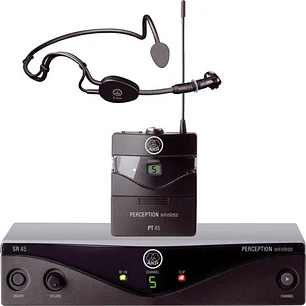 AKG Perception Wireless 45 Sports Set, Micrófono Inalámbrico UHF, Banda A, C544 L, PT45, SR45