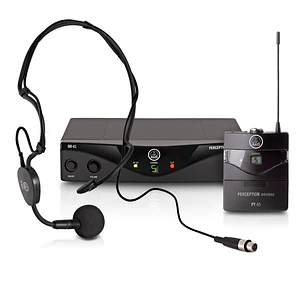 AKG Perception Wireless 45 Sports Set, Micrófono Inalámbrico UHF, Banda A, C544 L, PT45, SR45