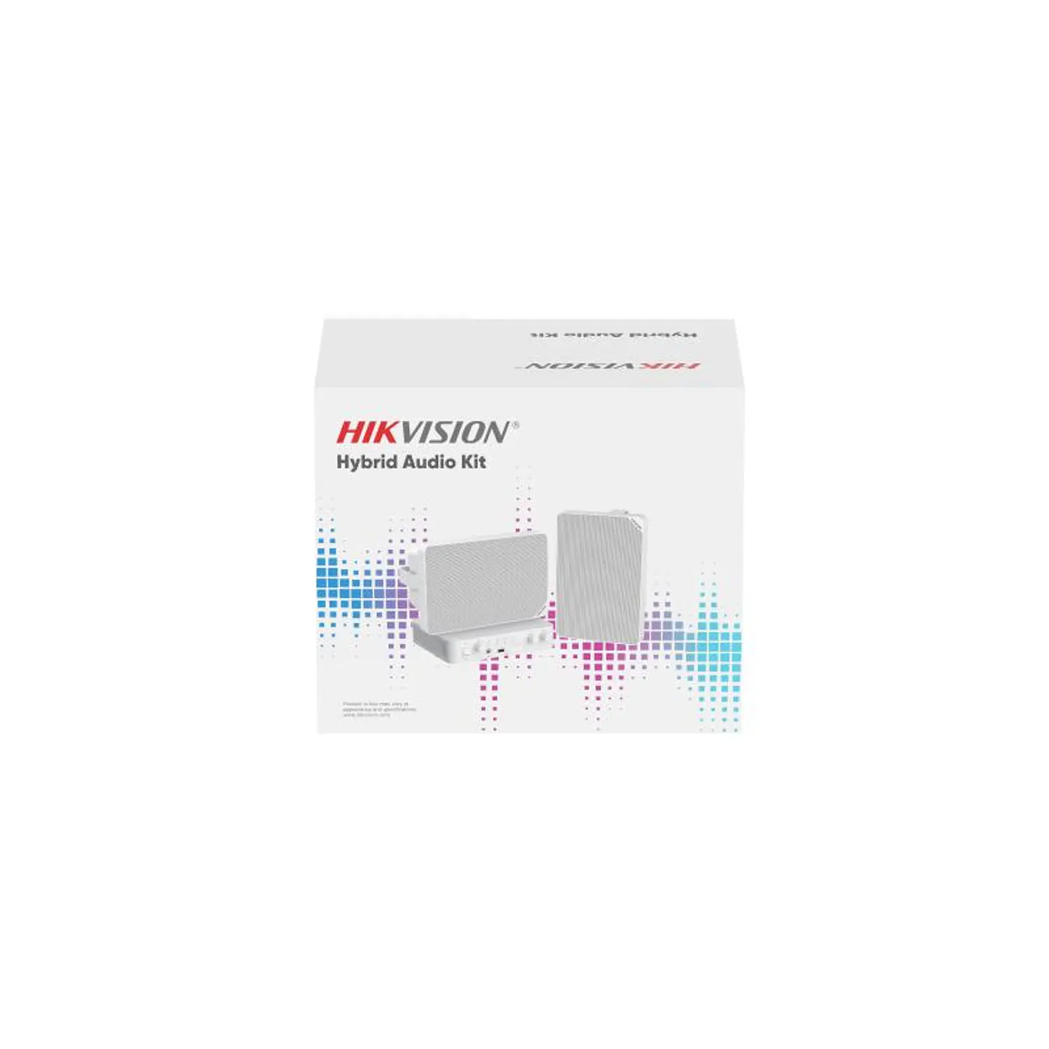 Hikvision DS-QAE1KA80120-2, Kit Audio Híbrido, Amplificador de Red 80W, 2 Parlantes 20W, 2 Zonas 3