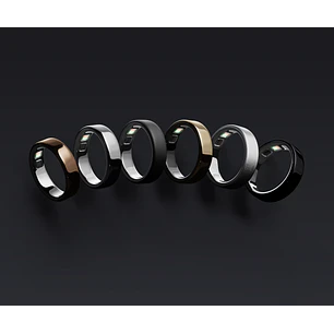 Oura Ring 5, Estuche de Carga Portátil, Talla 8, Gris, Qi 1.3, USB-C, Hasta 5 Cargas