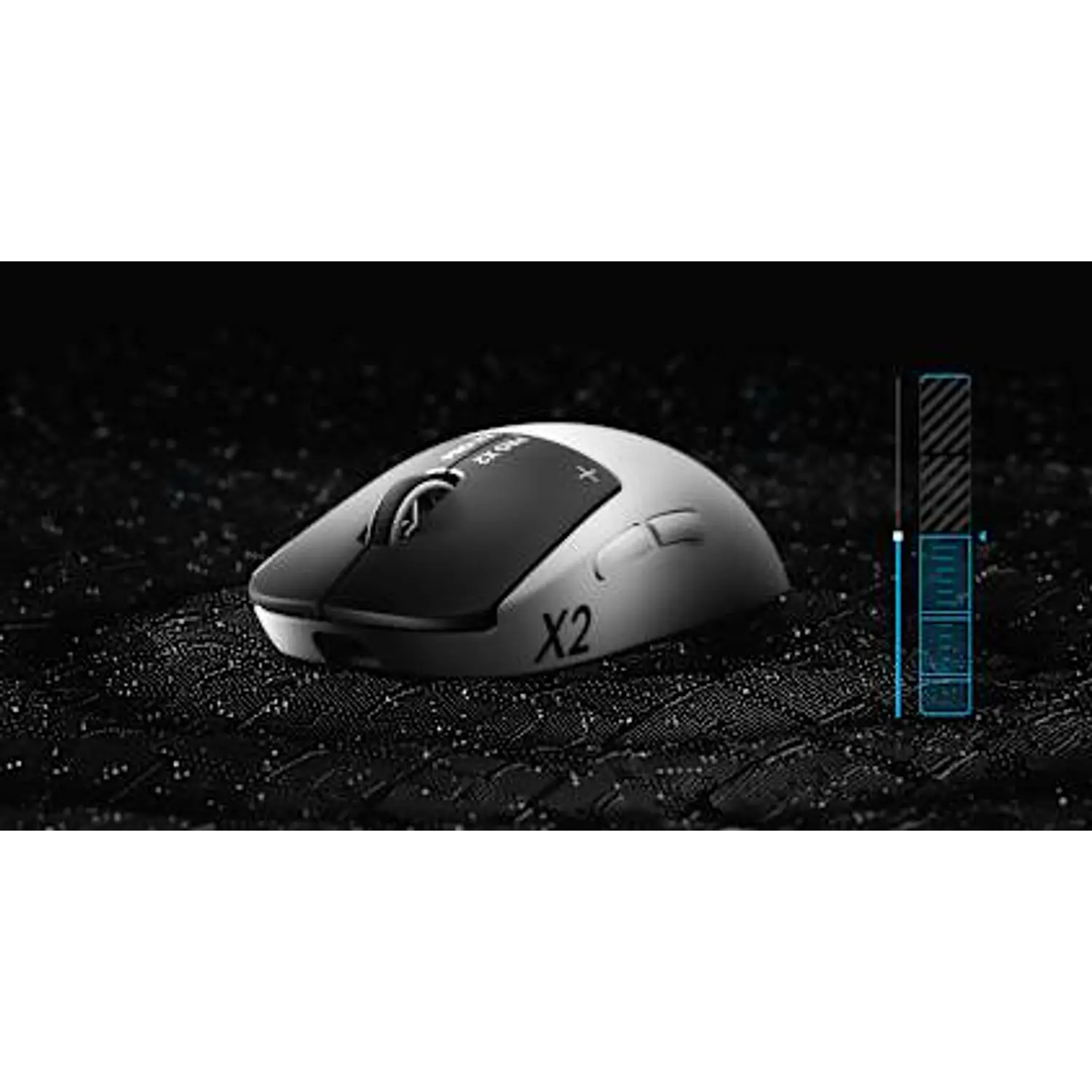 Logitech G PRO X2 SUPERSTRIKE, Mouse Gamer Inalámbrico, HERO 2, 44000 DPI, 8000Hz, Eclipse Lunar 9
