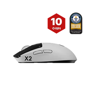 Logitech G PRO X2 SUPERSTRIKE, Mouse Gamer Inalámbrico, HERO 2, 44000 DPI, 8000Hz, Eclipse Lunar
