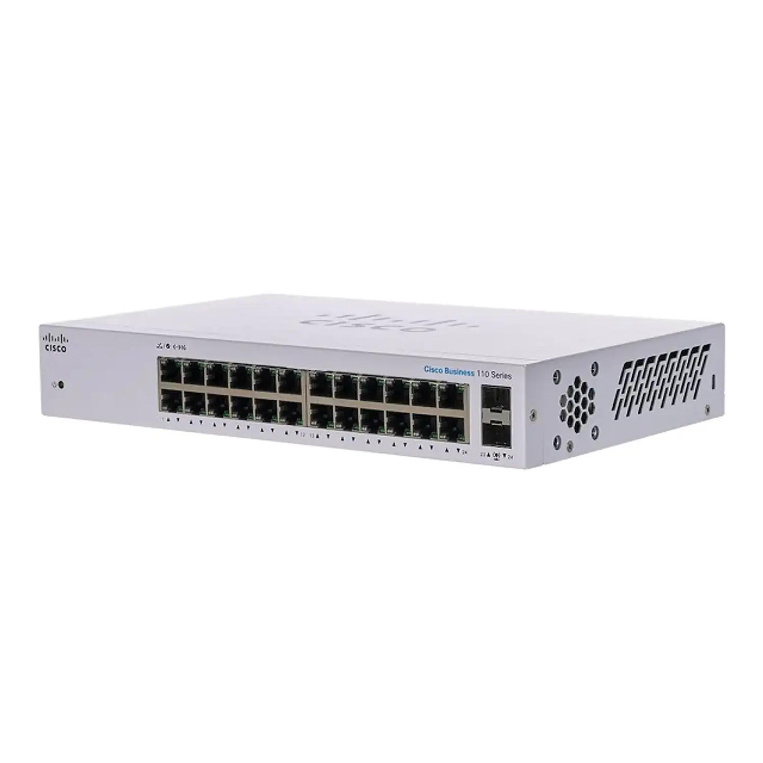 Cisco CBS110-24T-NA, Switch No Administrable, 24 Gigabit, 2 SFP 1G, 48Gbps, Rack, Sin Ventilador