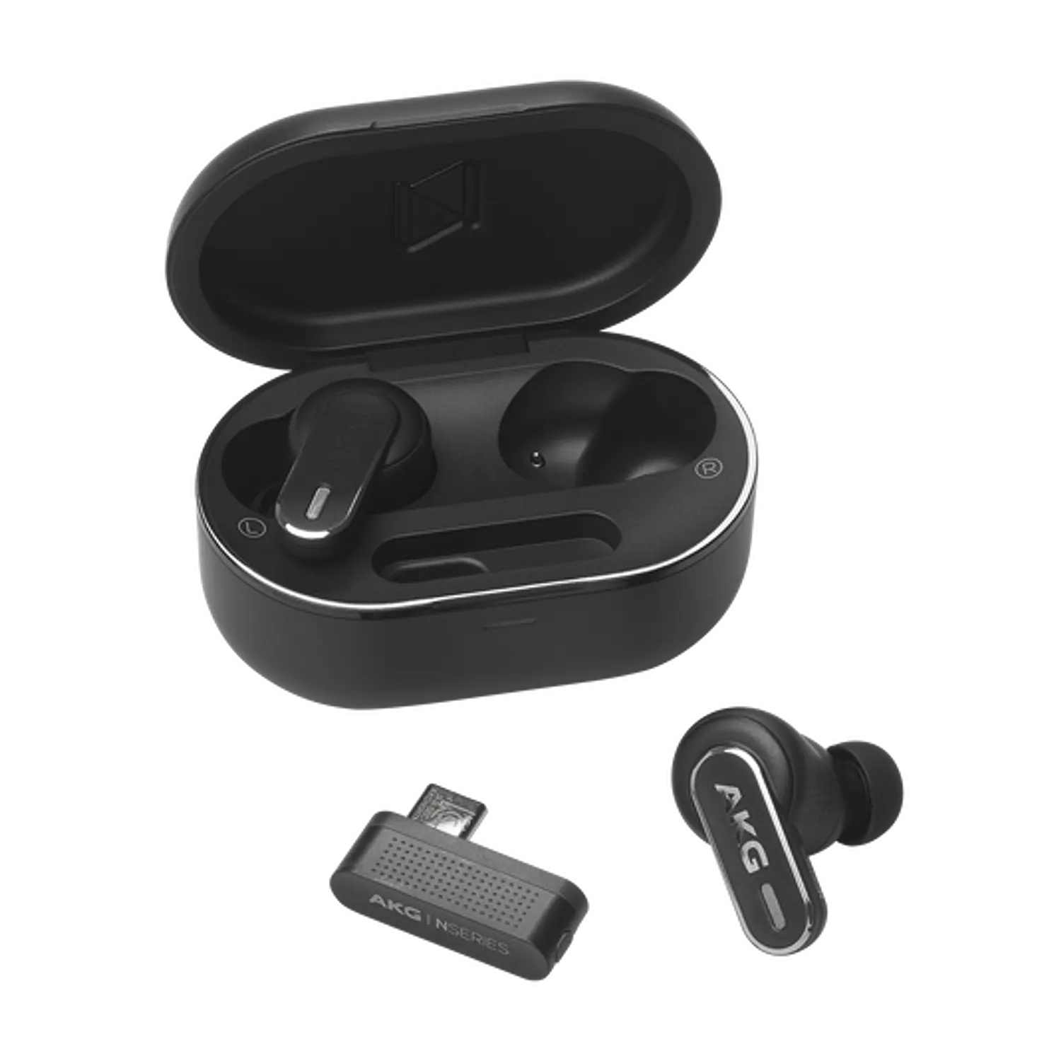 AKG N5 Hybrid Audífonos True Wireless ANC, Bluetooth 5.3, Dongle USB-C 2.4GHz, Hi-Res, IP54, 40h, Negro 3