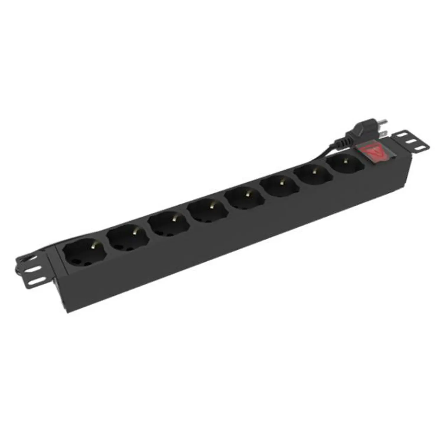 Nexxt Solutions NPD-21U8I16A PDU Rack 1U, 8 Tomas, 220V, 16A, 1650W, Supresor de Sobretensión, Negro 5