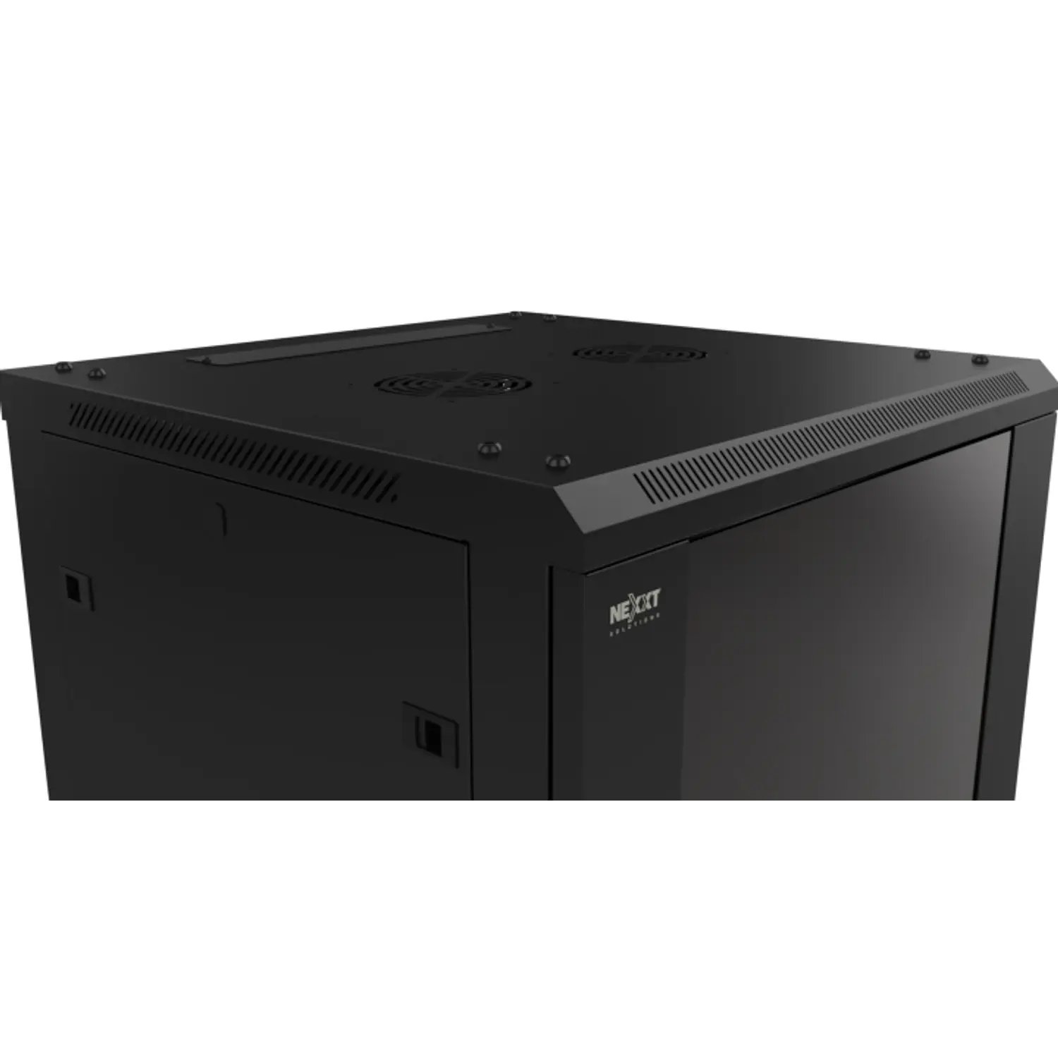 Nexxt Solutions NPC-F12U64B Gabinete Rack Mural 12U 19”, 600x450mm, 35kg, 1 Ventilador, Negro 2
