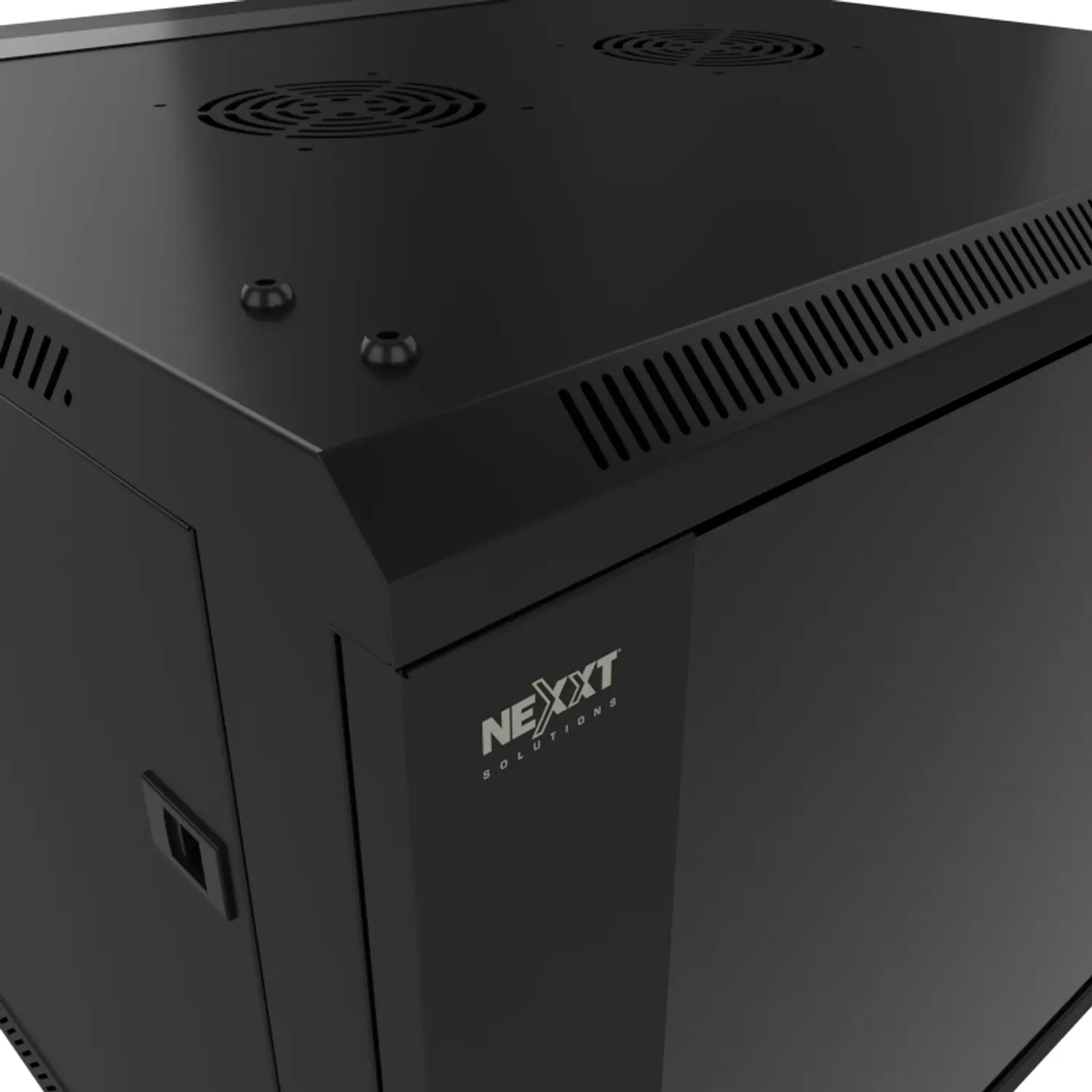 Nexxt Solutions NPC-F15U66B Gabinete Rack Mural 15U 19”, 600x600mm, 35kg, 2 Ventiladores, Negro 2