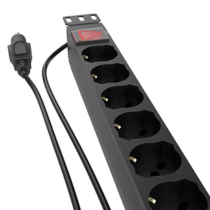 Nexxt Solutions NPD-21U8I16A PDU Rack 1U, 8 Tomas, 220V, 16A, 1650W, Supresor de Sobretensión, Negro