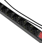 Nexxt Solutions NPD-21U8I16A PDU Rack 1U, 8 Tomas, 220V, 16A, 1650W, Supresor de Sobretensión, Negro - Miniatura 4