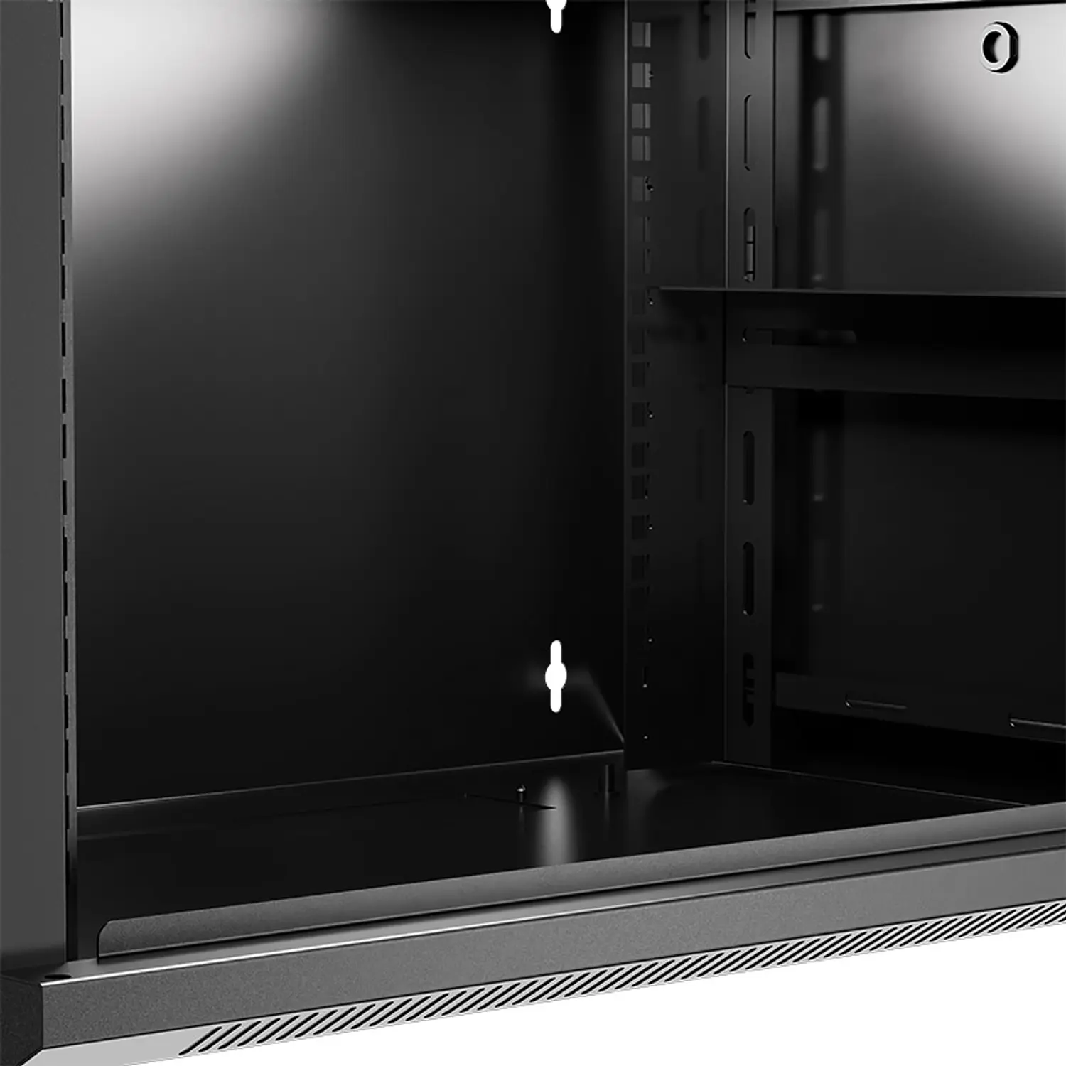 Nexxt Solutions NEC-F4U64B Gabinete Rack Mural 4U 19”, 600x450mm, 60kg, Vidrio Templado, Negro 2