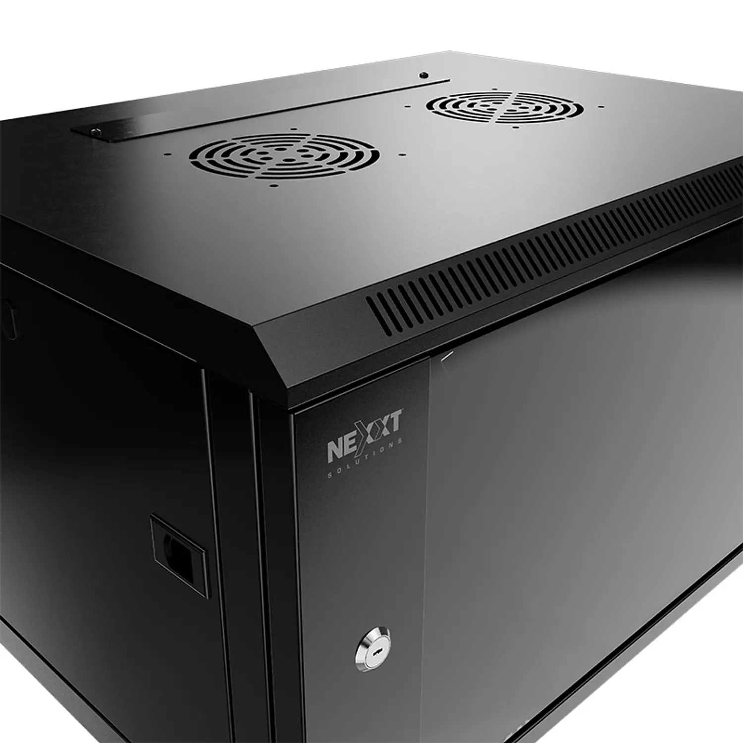 Nexxt Solutions NEC-F4U64B Gabinete Rack Mural 4U 19”, 600x450mm, 60kg, Vidrio Templado, Negro 3