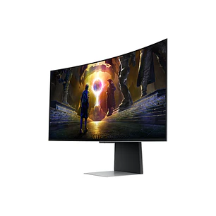 Samsung Odyssey OLED G8 G85SD Monitor Gamer Curvo 34”, UWQHD OLED, 175Hz, 0.03ms, HDMI 2.1, Smart TV, Plata