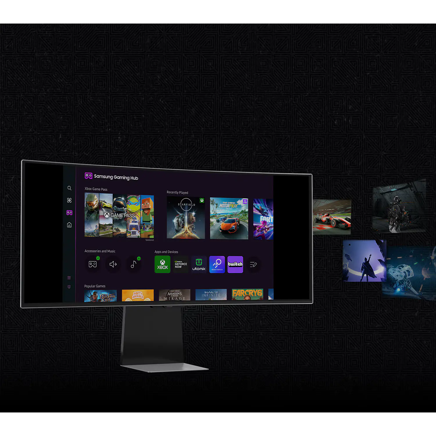 Samsung Odyssey OLED G8 G85SD Monitor Gamer Curvo 34”, UWQHD OLED, 175Hz, 0.03ms, HDMI 2.1, Smart TV, Plata 14
