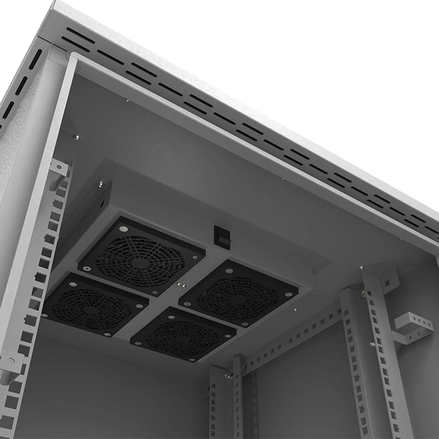 Nexxt Solutions NPC-O6U66P Gabinete Rack Exterior 6U 19”, 600x600mm, IP55, 100kg, 4 Ventiladores, Gris 3