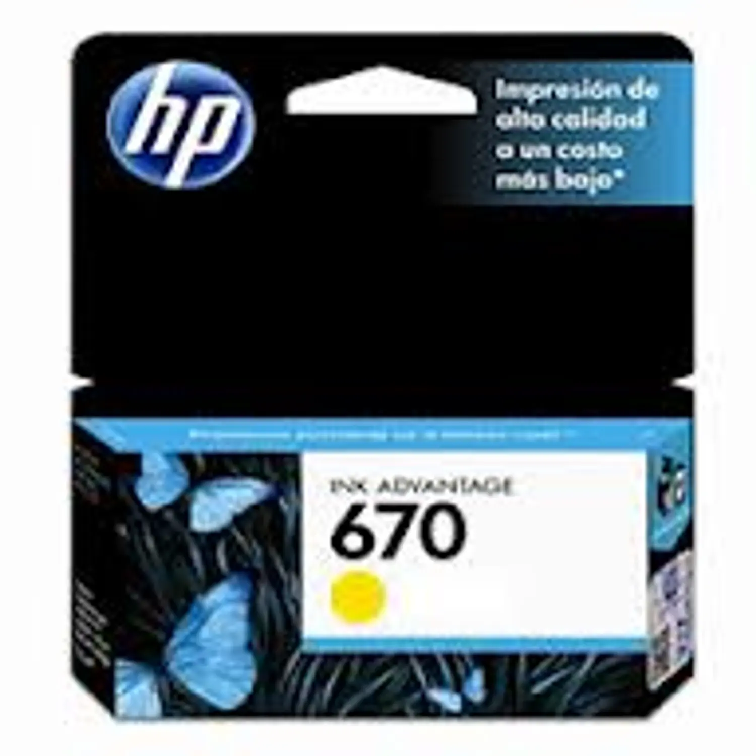 HP 670 CZ116AL Cartucho de Tinta Amarillo Original, 4ml, 300 Páginas