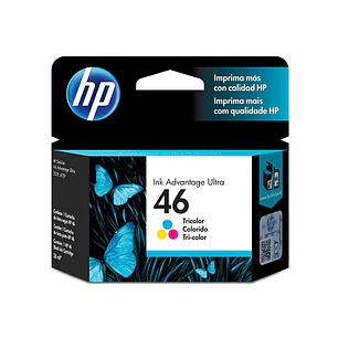 HP 46 CZ638AL Cartucho de Tinta Tricolor Original, 14ml, 750 Páginas
