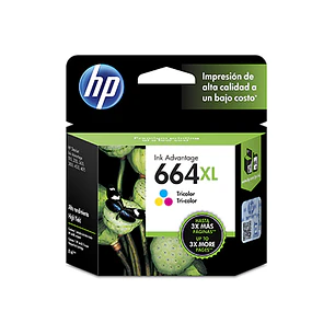 HP 664XL F6V30AL Cartucho de Tinta Tricolor Original, 8ml, 330 Páginas