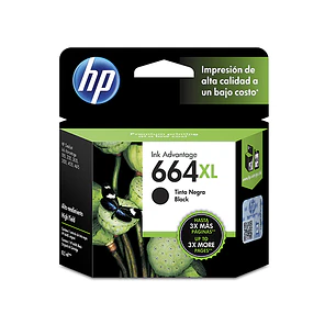 HP 664XL F6V31AL Cartucho de Tinta Negro Original, 8.5ml, 480 Páginas