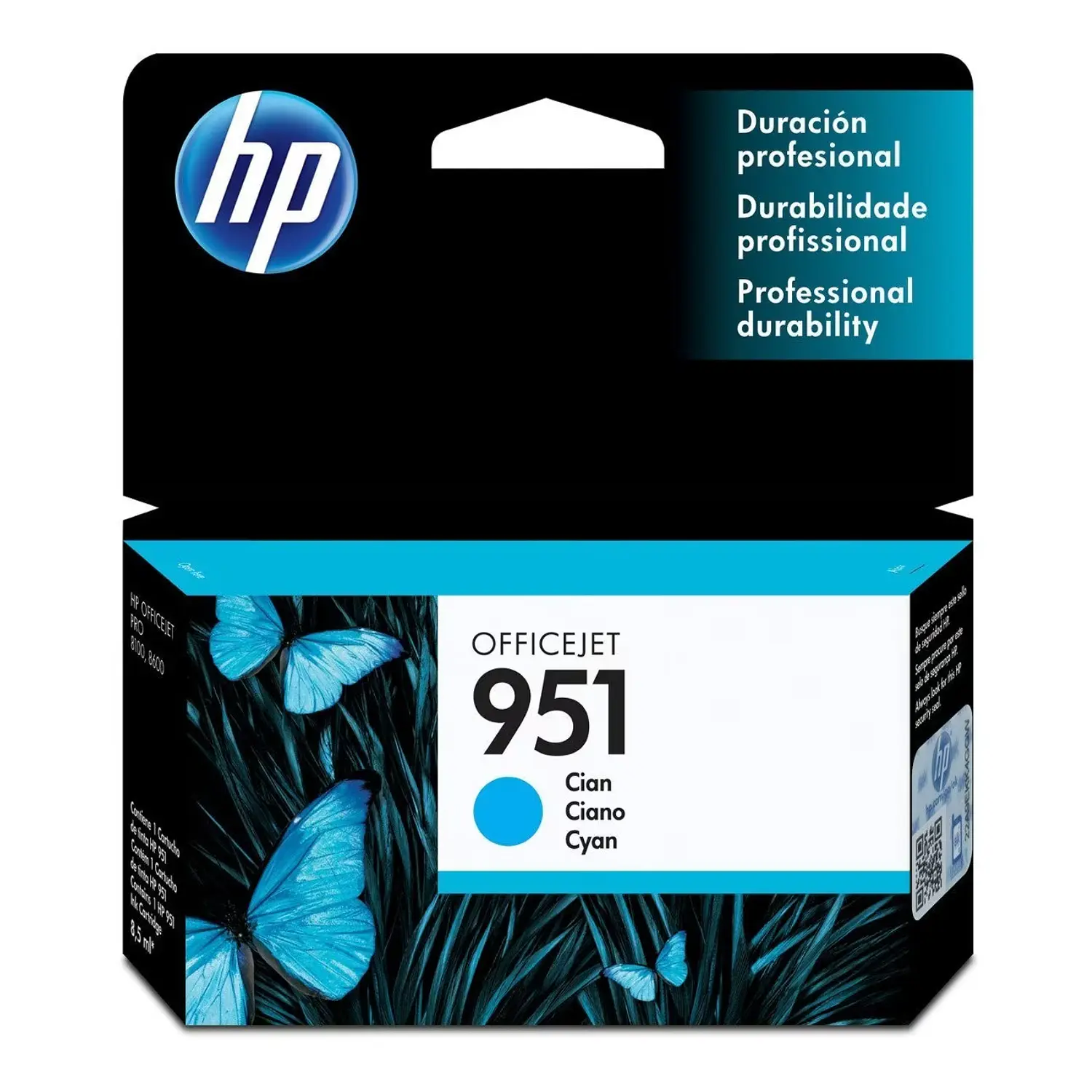 HP 951 CN050AL Cartucho de Tinta Cian Original, 8.5ml, 700 Páginas