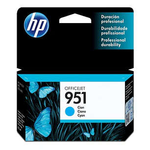 HP 951 CN050AL Cartucho de Tinta Cian Original, 8.5ml, 700 Páginas
