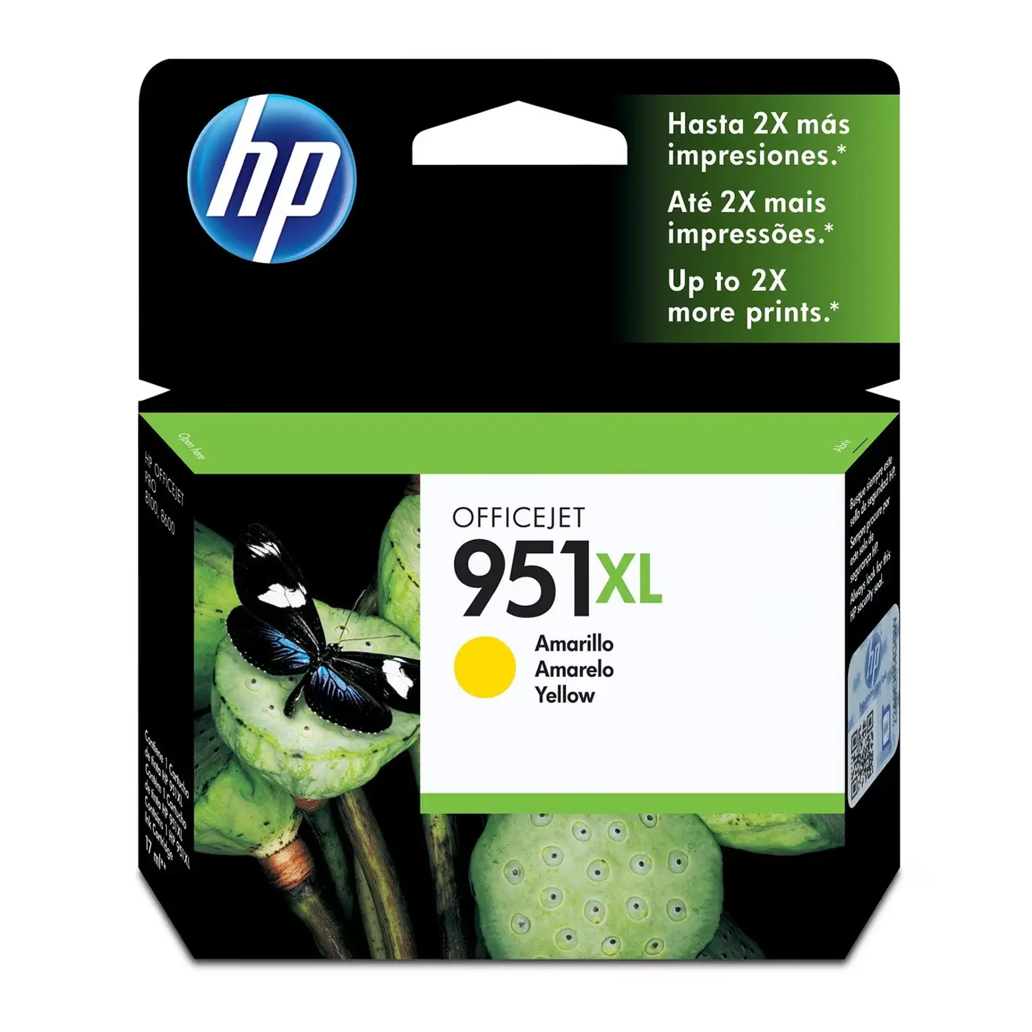 HP 951XL CN048AL Cartucho de Tinta Amarillo Original, 17ml, 1.500 Páginas