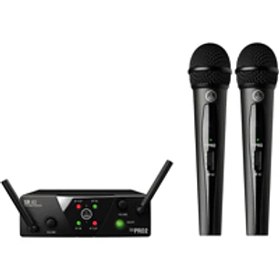 AKG WMS40 Mini Dual Vocal Set BD JP1/2, Sistema Inalámbrico UHF Dual, 2 Micrófonos HT40 Mini