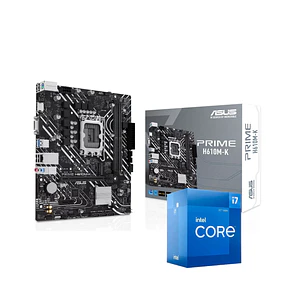 ASUS PRIME H610M-K + Intel Core i7-12700, Kit Placa Madre DDR5 LGA1700, 12 Núcleos, Hasta 4.9GHz