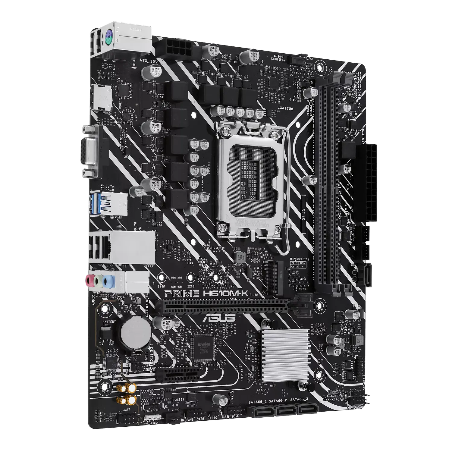 ASUS PRIME H610M-K + Intel Core i5-14400, Kit Placa Madre DDR5 LGA1700, 10 Núcleos, Hasta 4.7GHz 3