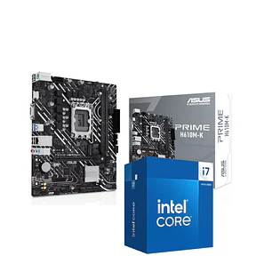 ASUS PRIME H610M-K + Intel Core i7-14700, Kit Placa Madre DDR5 LGA1700, 20 Núcleos, Hasta 5.4GHz