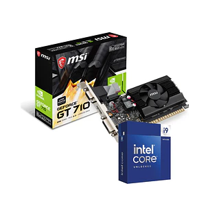 MSI GeForce GT 710 + Intel Core i9-14900, Kit Tarjeta de Video + Procesador, 24 Núcleos, Hasta 5.8GHz