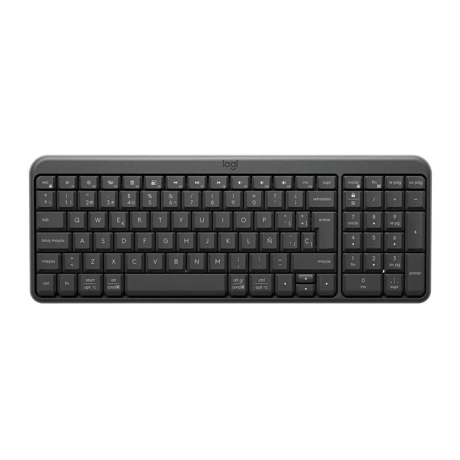 Logitech K250 Teclado Inalámbrico Compacto Bluetooth, Numérico, Español, Grafito 1
