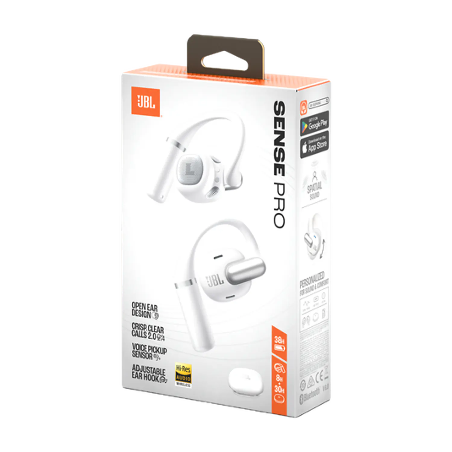 JBL Sense Pro Audífonos Open-Ear Bluetooth 6.0, LDAC, 4 Micrófonos, 38h, IP54, Blanco 9