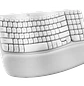 Logitech Wave Keys Teclado Ergonómico Inalámbrico, Bluetooth, Logi Bolt, Español, Reposamanos, Blanco - Miniatura 1