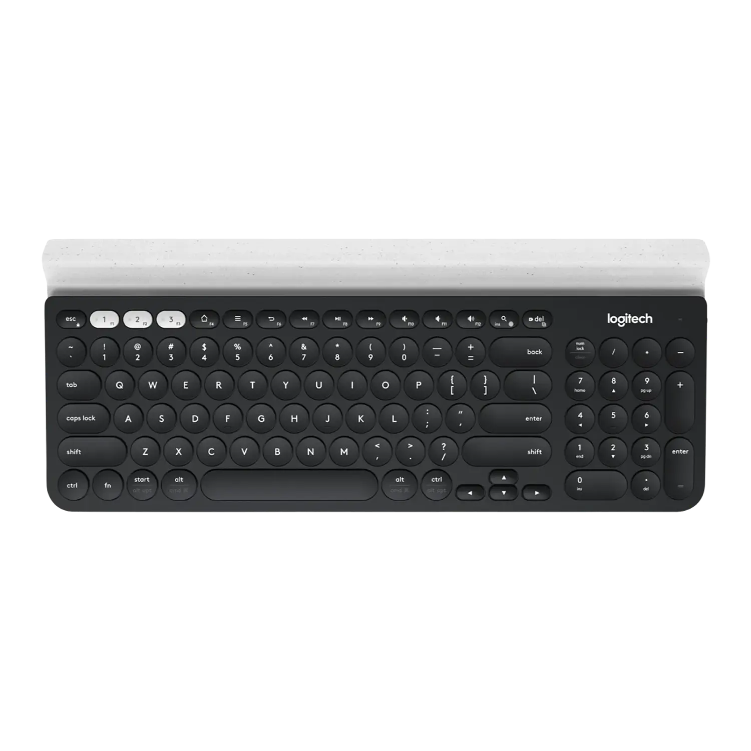 Logitech K780 Multi-Device Teclado Inalámbrico, Bluetooth, USB Unifying 2.4GHz, Easy-Switch, Español, Negro/Blanco 1