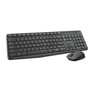 Logitech MK235 Kit Teclado y Mouse Inalámbrico, USB 2.4GHz, Español, 10m, Gris