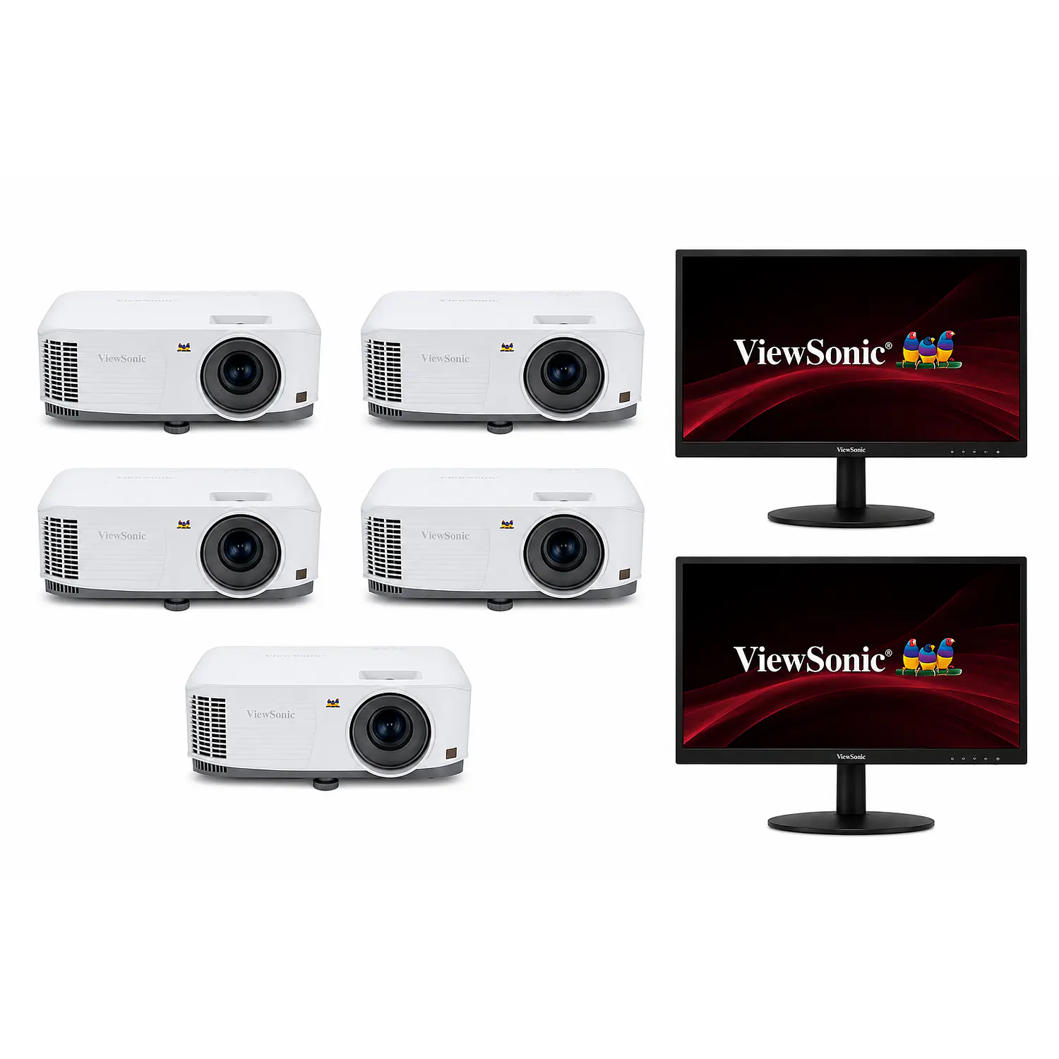 ViewSonic Kit 5 Proyectores PA503S 4.000 ANSI + 2 Monitores VA220A-H 22