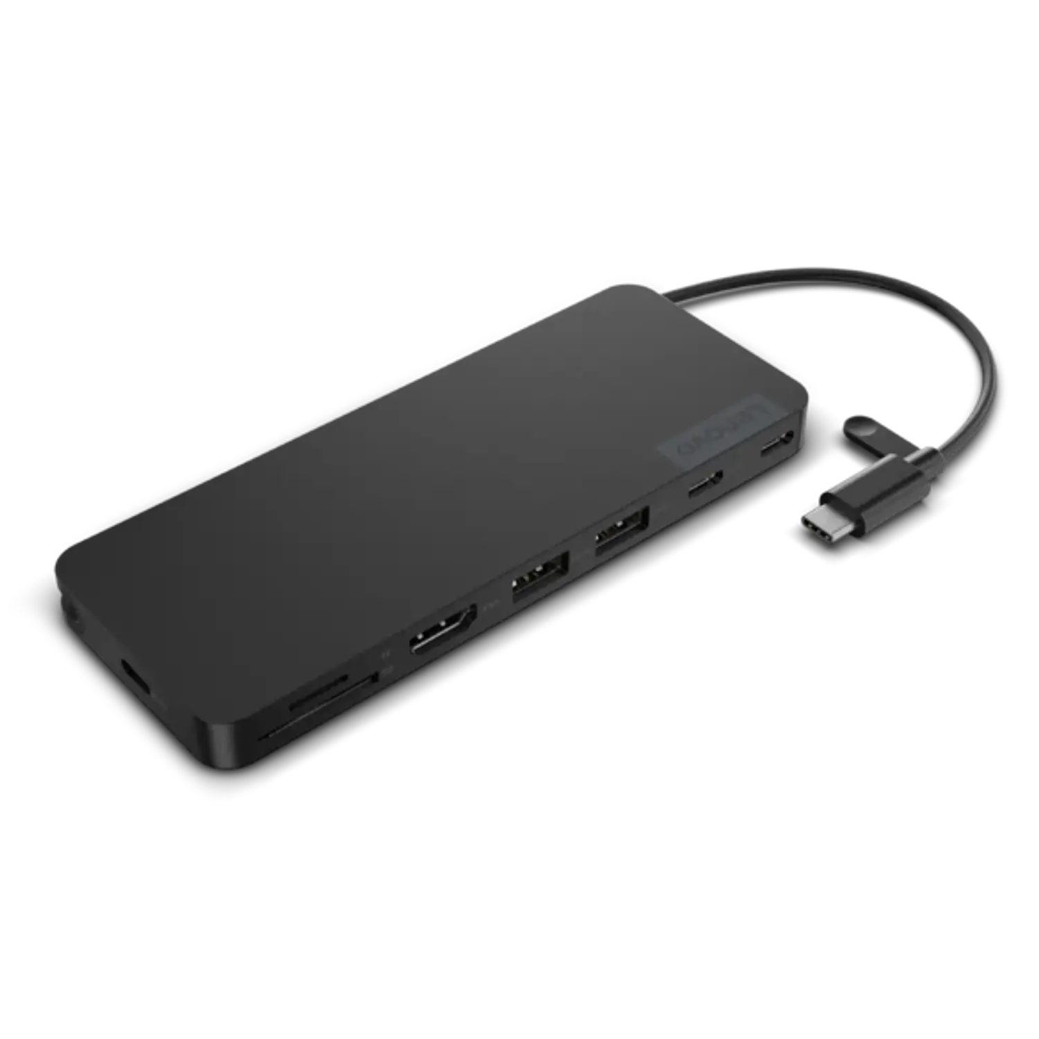 Lenovo USB-C Slim Travel Dock 4X11N40212, Dock 8 en 1, HDMI 2.1 4K 60Hz, USB 10Gbps, SD/microSD, PD 65W 4