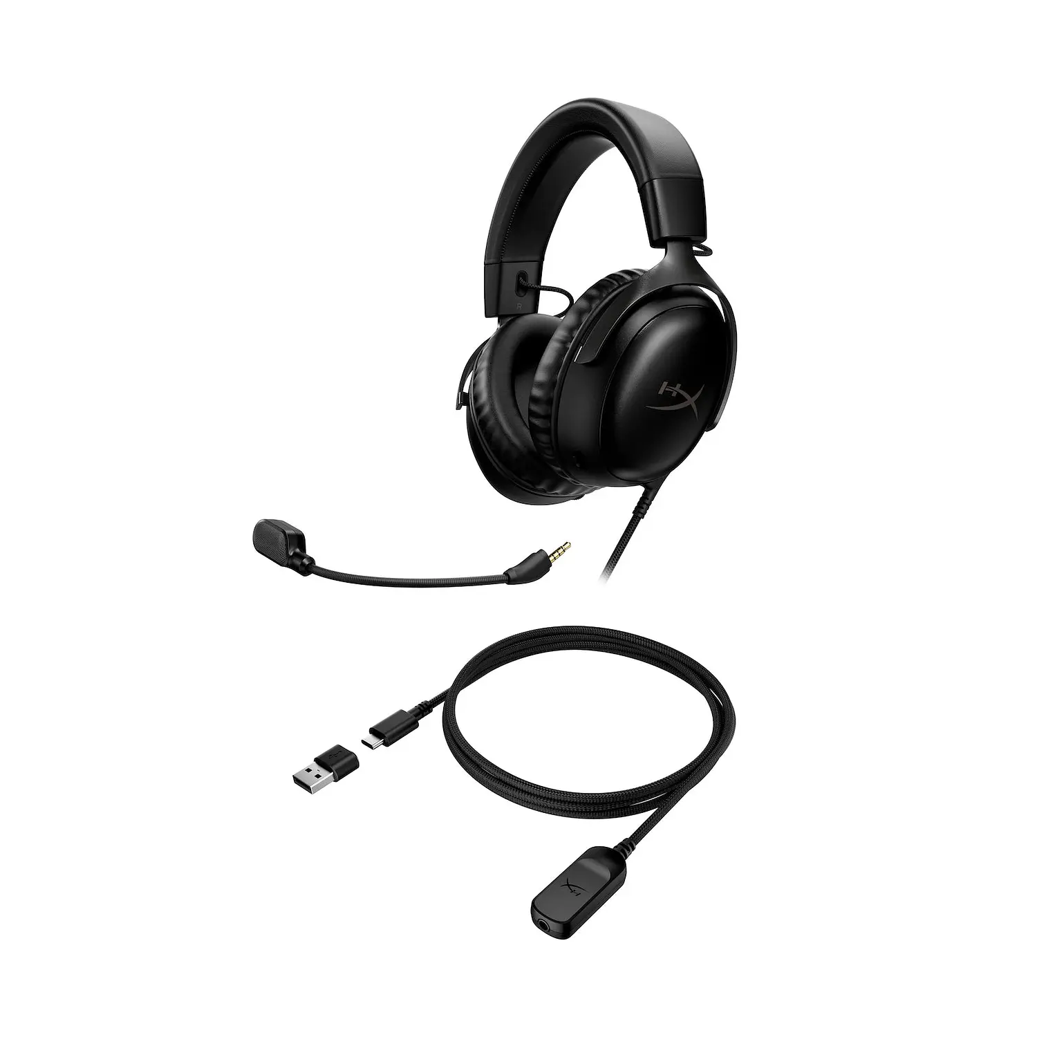 HyperX Cloud III 727A8AA Audífonos Gamer Cableados, 53mm, USB-C, USB-A, 3.5mm, Negro 6