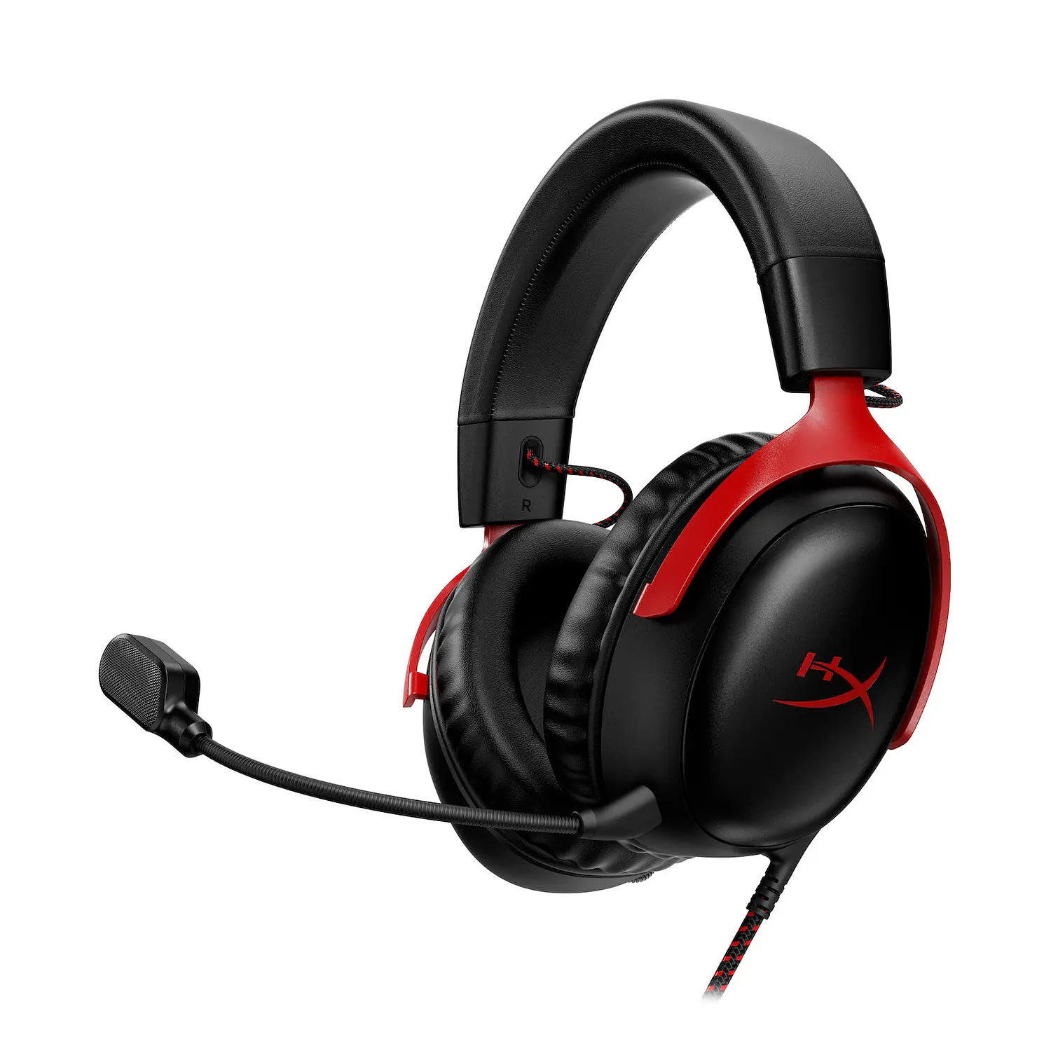 HyperX Cloud III 727A9AA Audífonos Gamer Cableados, 53mm, USB-C, USB-A, 3.5mm, Negro/Rojo 1