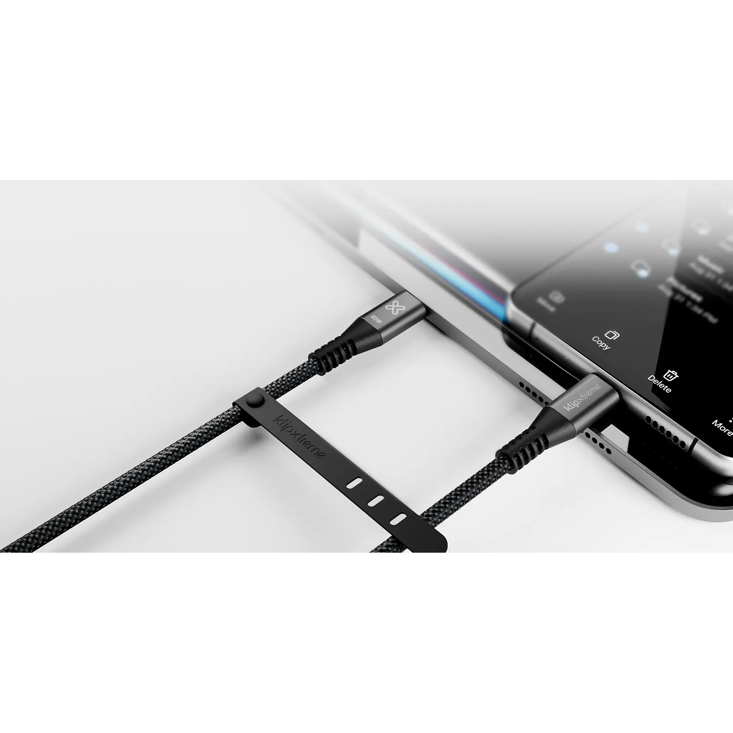 Klip Xtreme PowerGo 250 KAC-250-6FT, Cable USB-C a USB-C 1.8m, 60W, 480Mbps, Trenzado, Negro 10