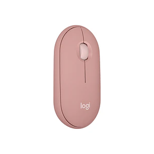 Logitech Pebble 2 M350S, Mouse Inalámbrico Bluetooth, Silent Touch, 4000 DPI, Rosado