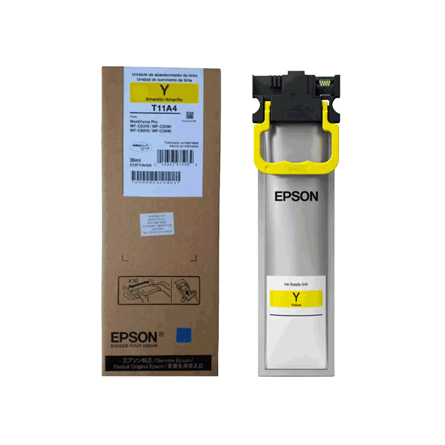 Epson T11A420-AL, Bolsa de Tinta Amarilla Original, 39ml, 5.000 Páginas, WorkForce Pro 3