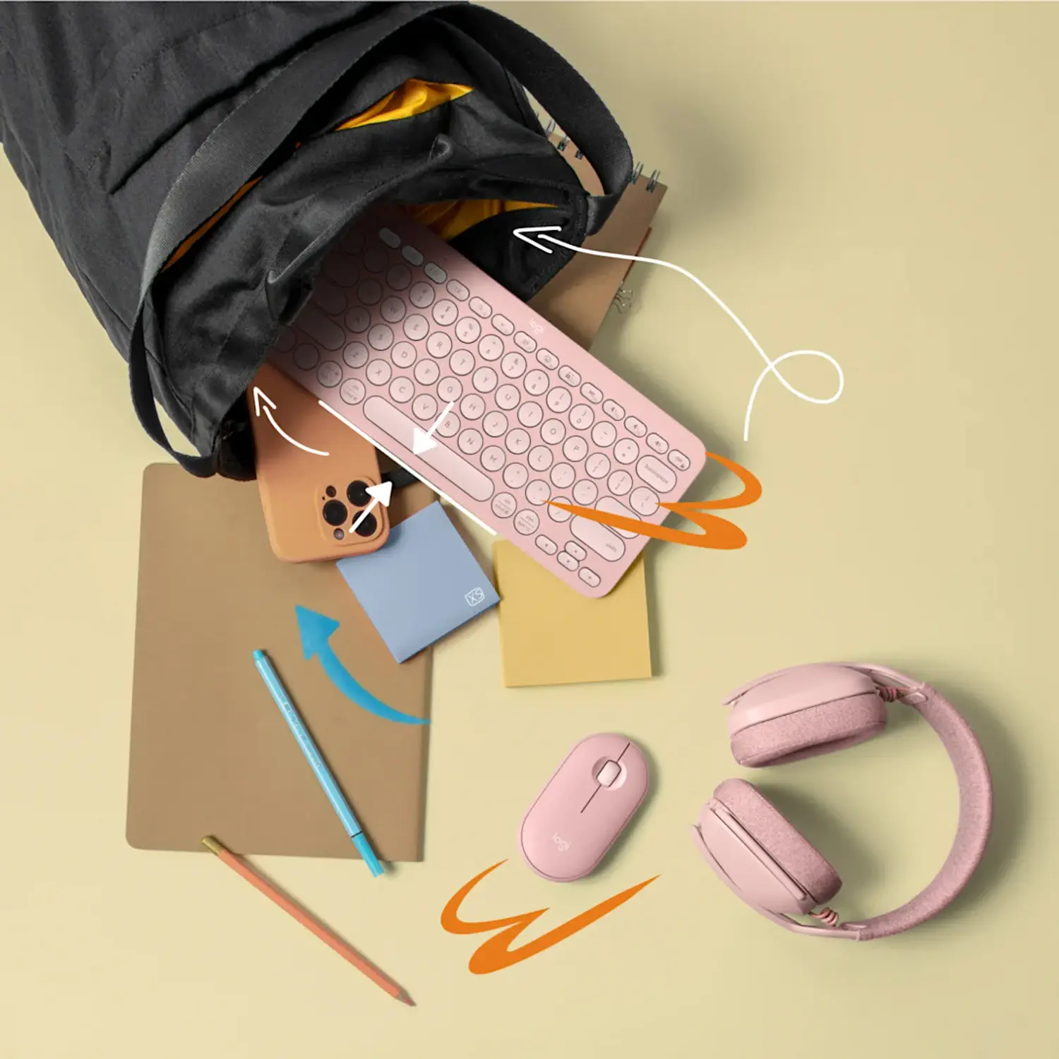 Logitech Pebble 2 M350S, Mouse Inalámbrico Bluetooth, Silent Touch, 4000 DPI, Rosado 7