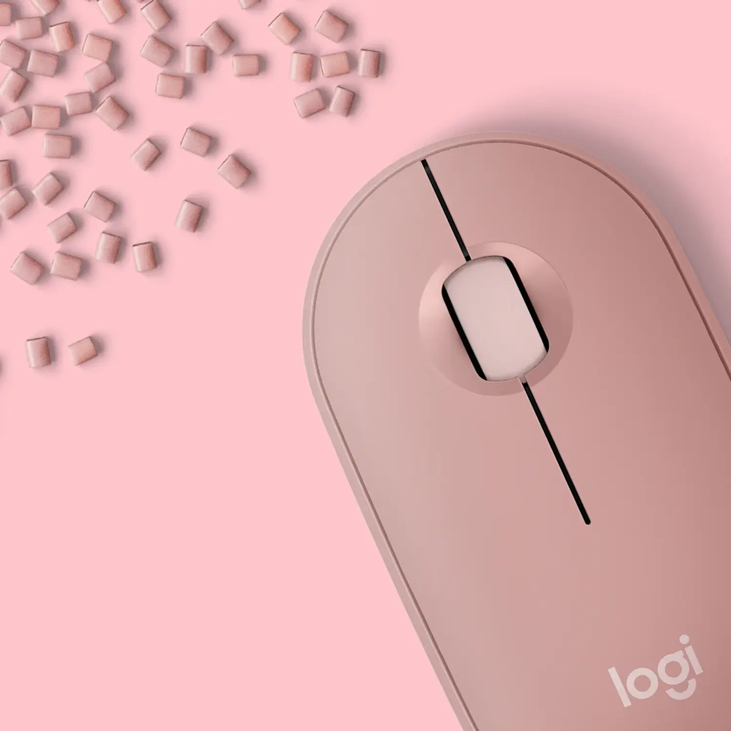 Logitech Pebble 2 M350S, Mouse Inalámbrico Bluetooth, Silent Touch, 4000 DPI, Rosado 10