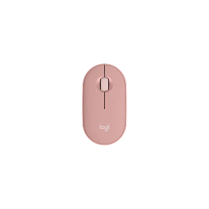 Logitech Pebble 2 M350S, Mouse Inalámbrico Bluetooth, Silent Touch, 4000 DPI, Rosado