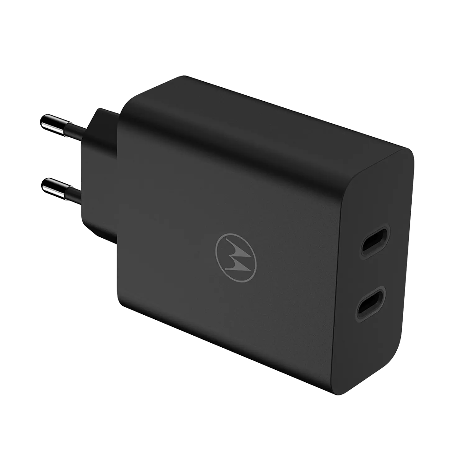 Motorola TurboPower 125W Duo, Cargador GaN 2x USB-C, Carga Rápida, Cable 2 m, Negro 4